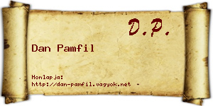 Dan Pamfil névjegykártya